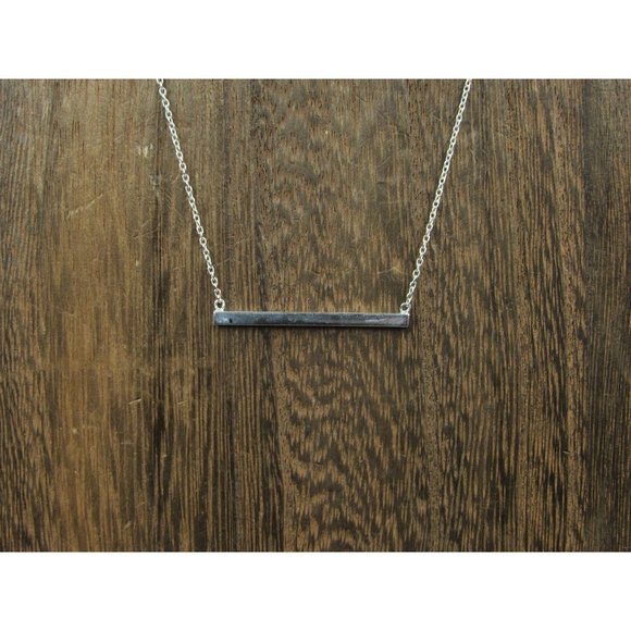 Jewelry - 16 Inch Sterling Silver Single Bar Simple Necklace